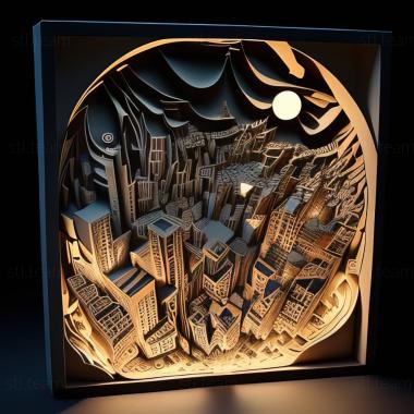 3D model st night city (STL)